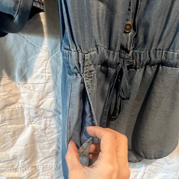 Splendid Super Soft Denim Button-Up Romper Sz:Med - Picture 11 of 13